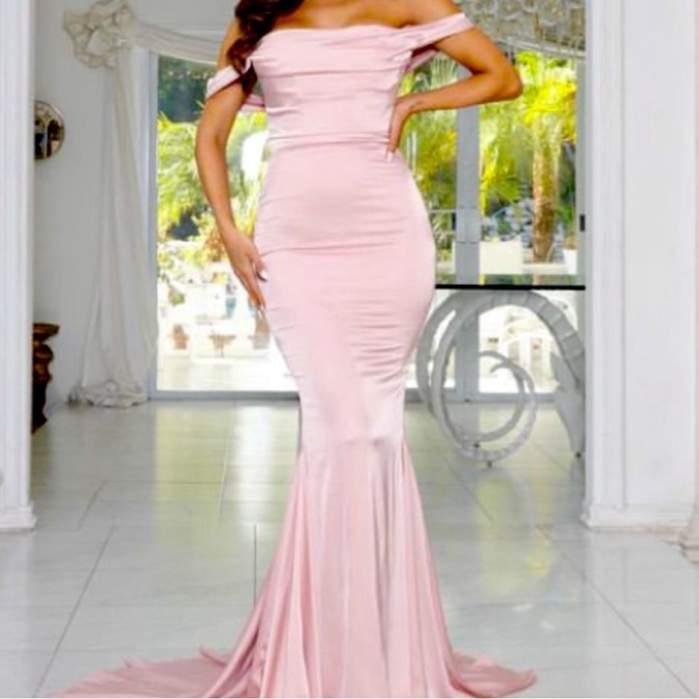 Off the shoulder Blush Gown